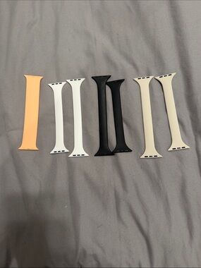 Silicone Watch Band Replacement Straps - Black, White, Cream, Peach